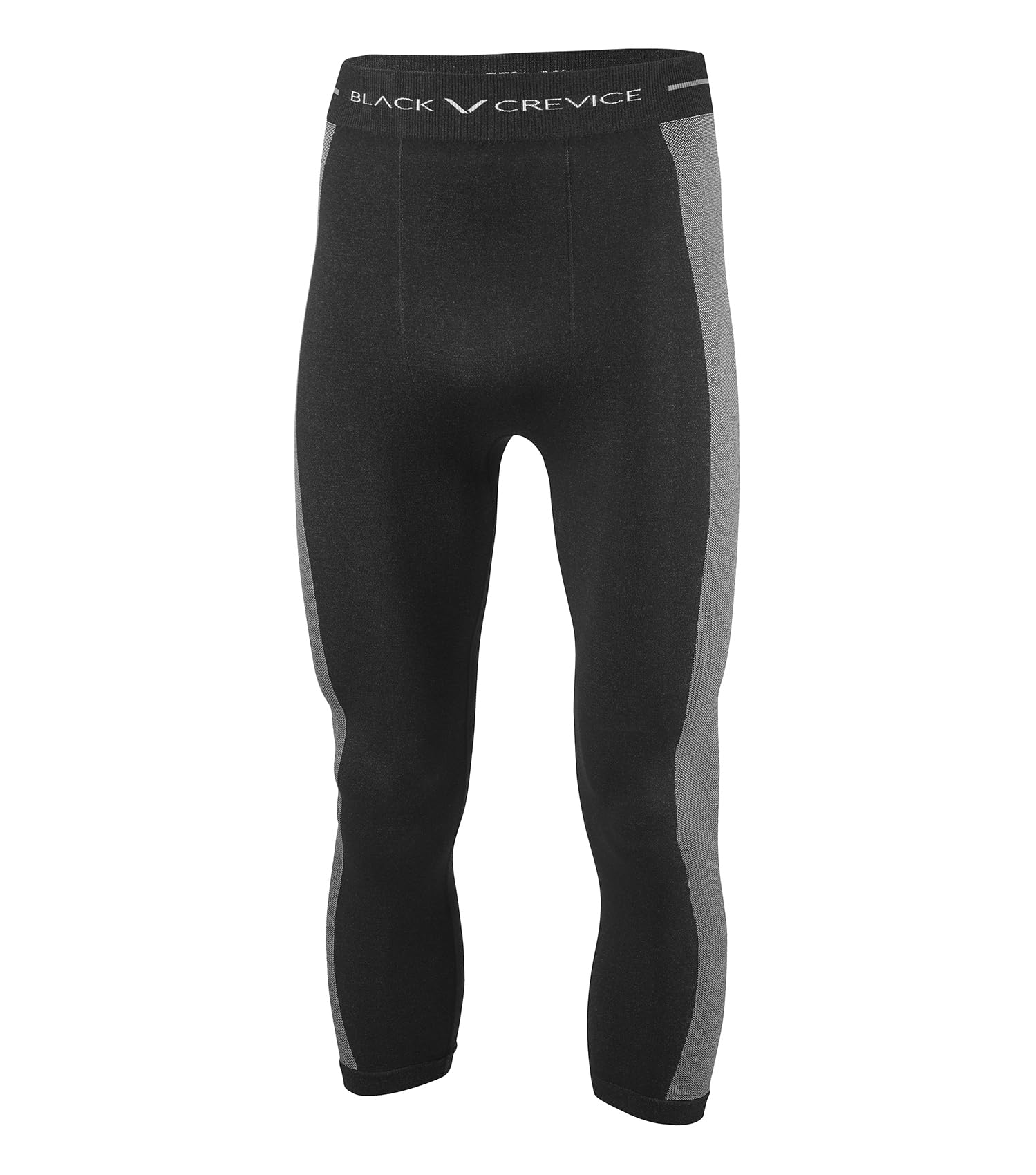 Black Crevice Herren-Funktionsunterwäsche-Set I Thermo-Langarmshirt & 3/4 Hose I Warme Herren-Skiunterwäsche I Winter Thermowäsche