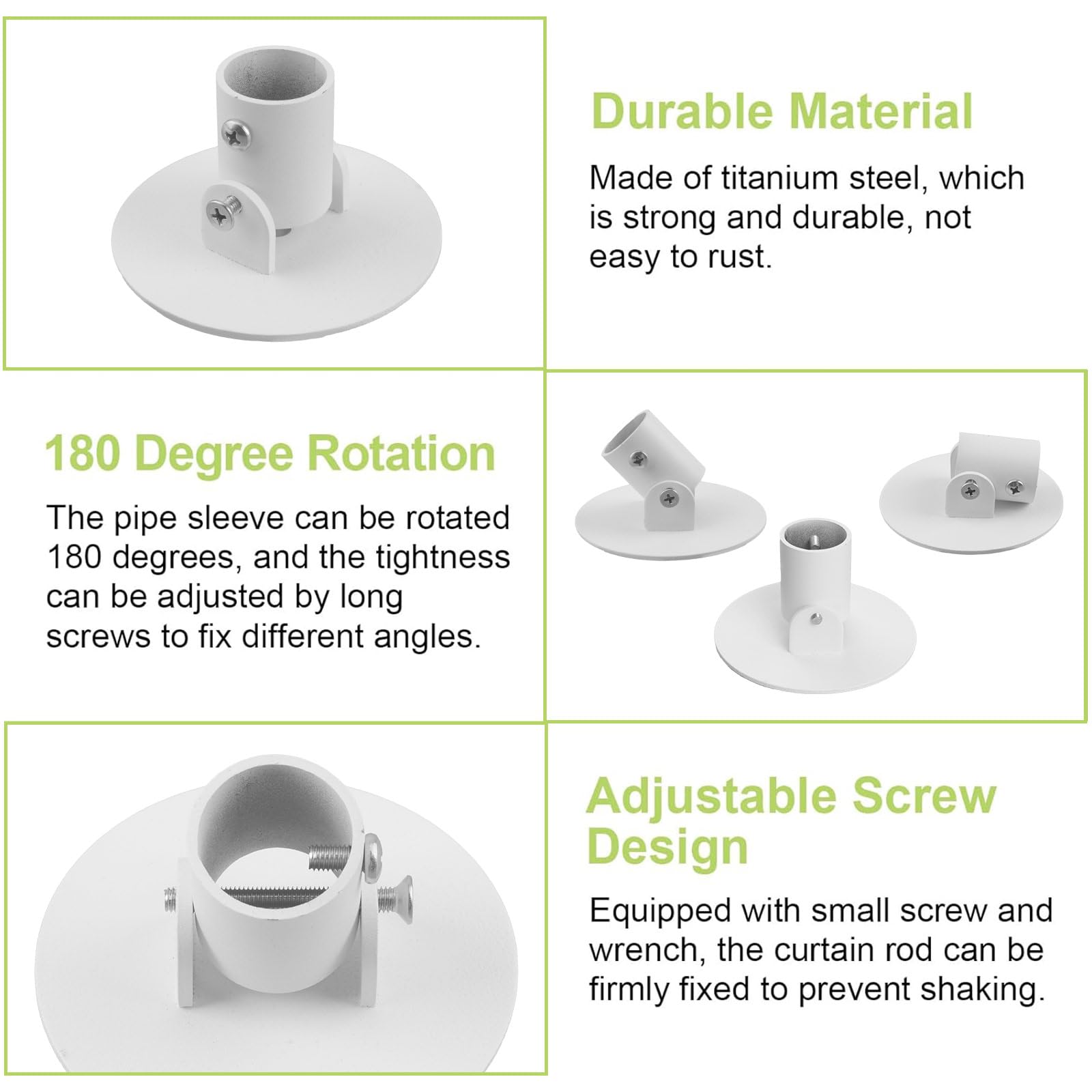 UFURMATE Shower Curtain Rod Bracket - Image 4