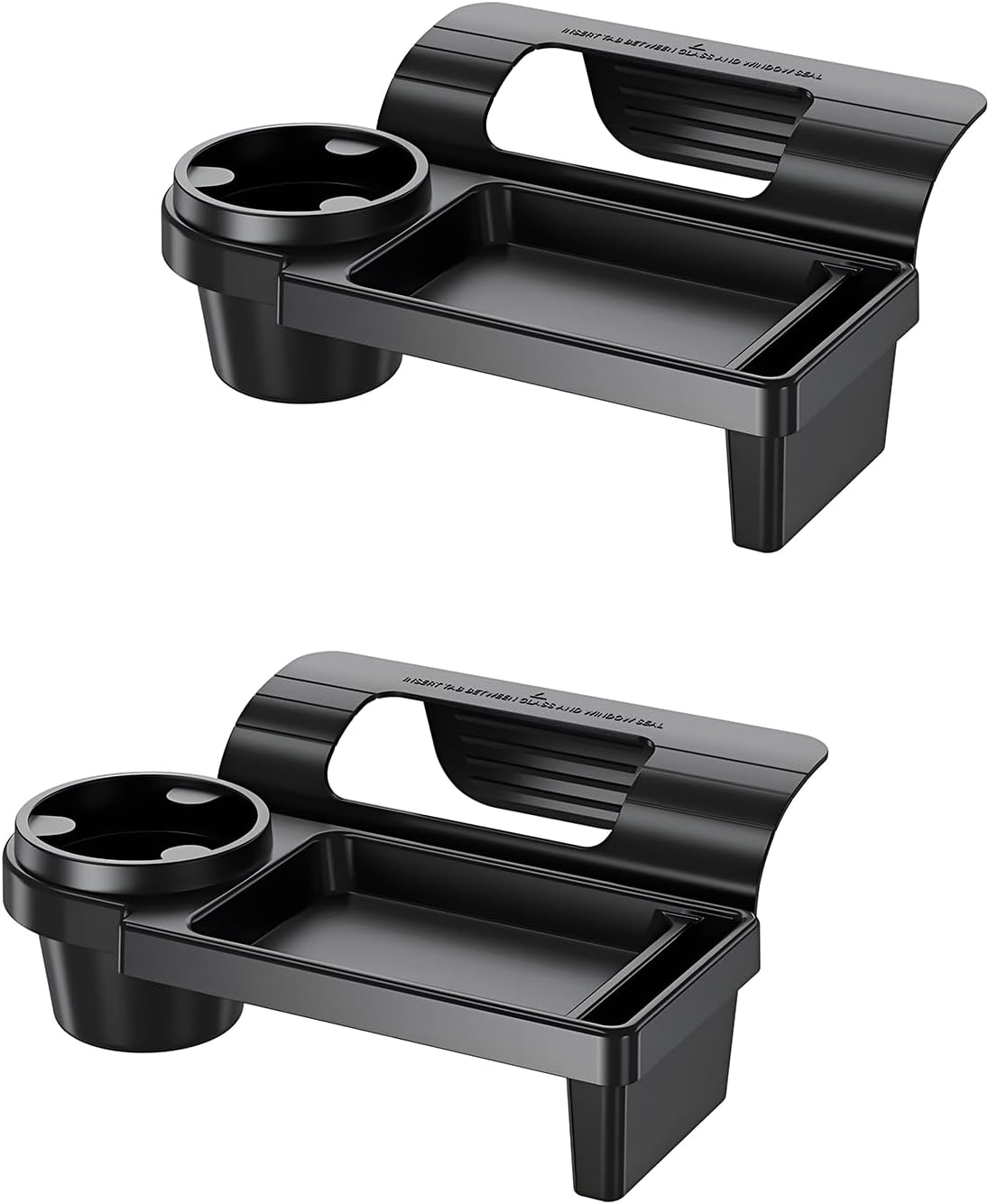 GDQ Organizador de ventana de coche (paquete de 2)  Soporte de taza multifunción con clip y soporte para teléfono  Sin taladro, ajuste universal