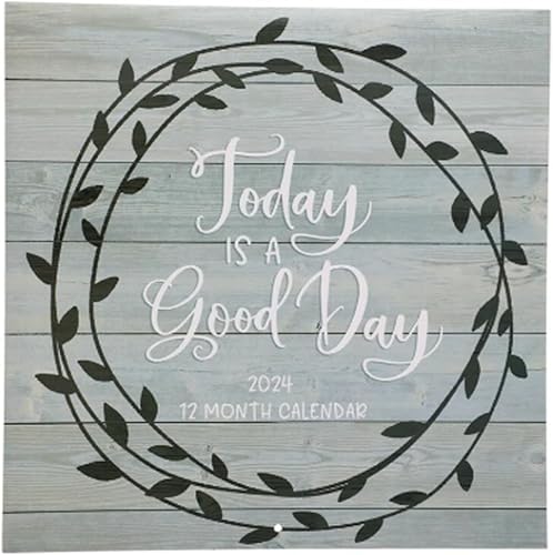Miniatura 3 de Calendario de pared 2024, estilo mensual de granja, 11 pulgadas, con 300 calcomanías organizativas coloridas (Today is a Good Day)