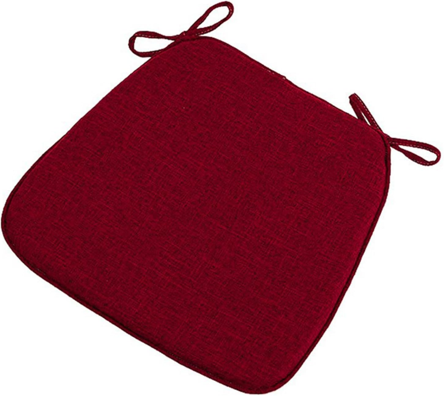 Chair Pads with Ties 18x17, Memory Foam Kitchen Chair Cushions with Ties 18 Inch, Non Slip Chair Pads for Dining Chairs Set of 2 4 6, Seat Cushions Covers Washable and Removable with Zipper,G,1