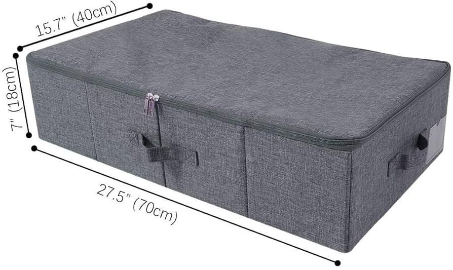 Scatole Pieghevoli Sotto Letto Con Cerniera - 2 Contenitori Per Vestiti, Coperte E Scarpe