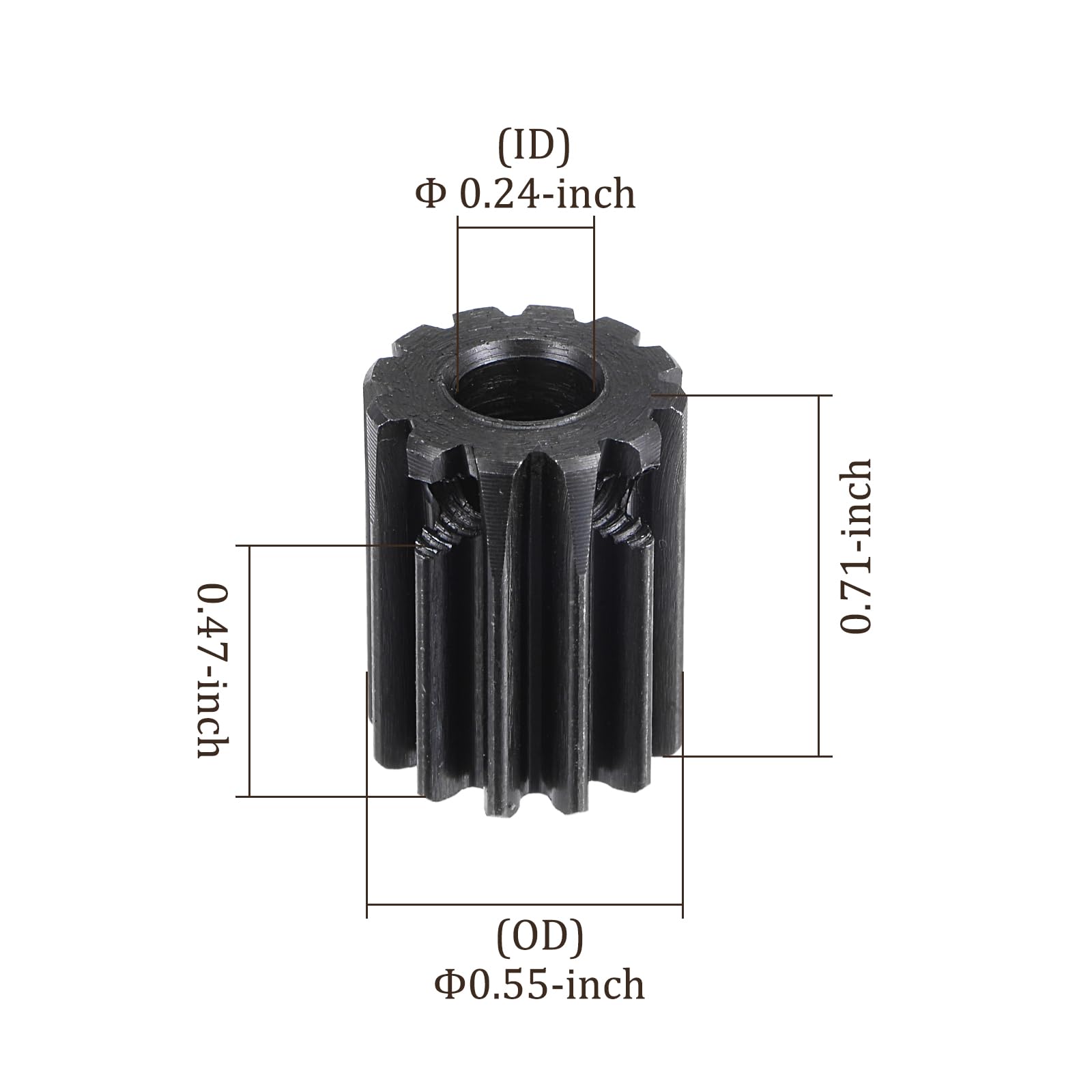 Pignone Acciaio Temprato SpeedTek RC Modulo 1 Foro 8mm 45 Denti - Per 1/5 1/6 1/7 1/8