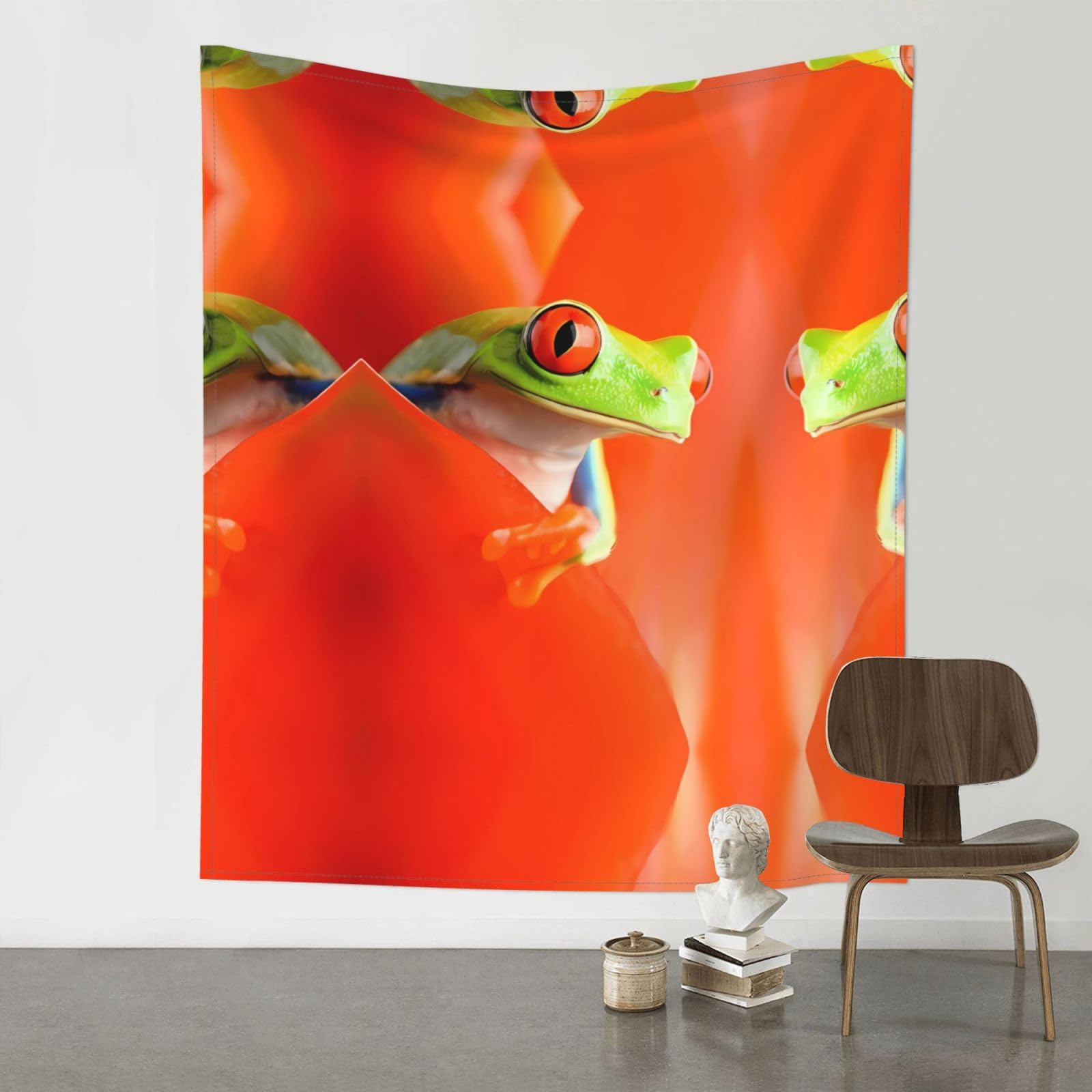 HJFCZH Red Eyes Tree Frogs Prints 60x51in Wall Tapestry Bohemian Throw - Dorm Decor, Beach Blanket, Sofa Cover & Unique Gift
