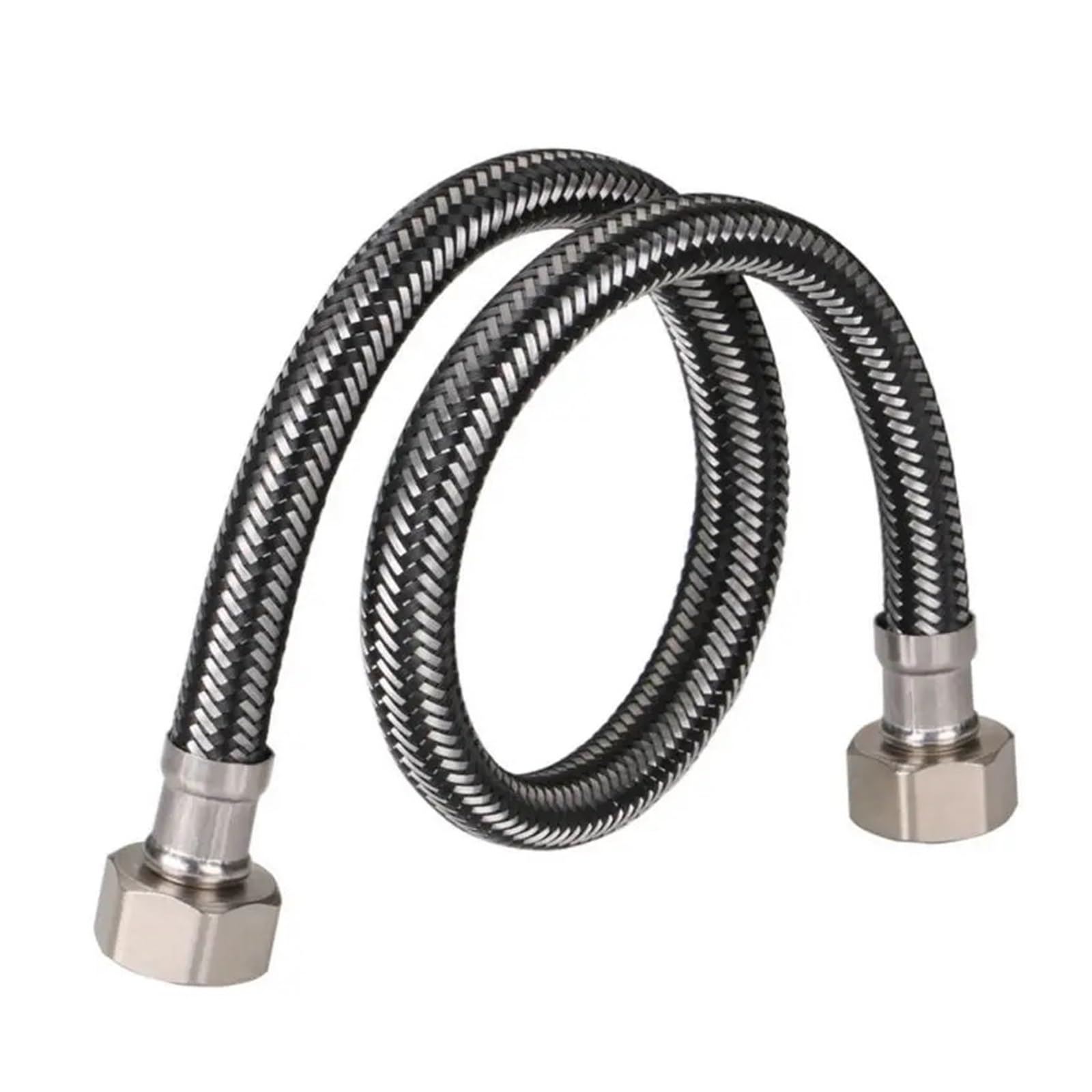 Manguera de ducha flexible de metal de 50 cm, manguera de baño de repuesto a prueba de fugas para inodoro y ducha, extensible y fácil de instalar