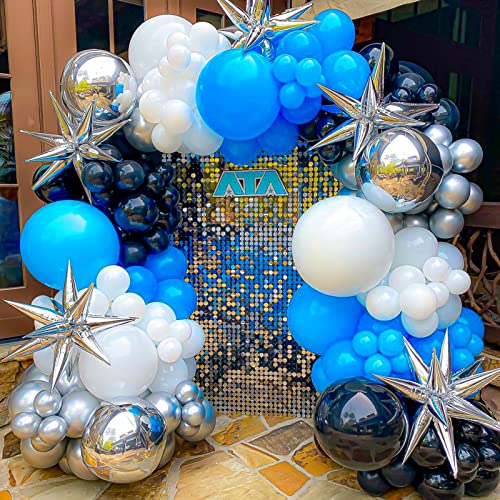 RUBFAC 129pcs Light Blue Balloons Different Sizes 18 12 10 5 Inch for Garland Arch, Blue Balloons for Birthday Gender Reveal Baby Shower Sky Blue Balloons Party Decoration - 5