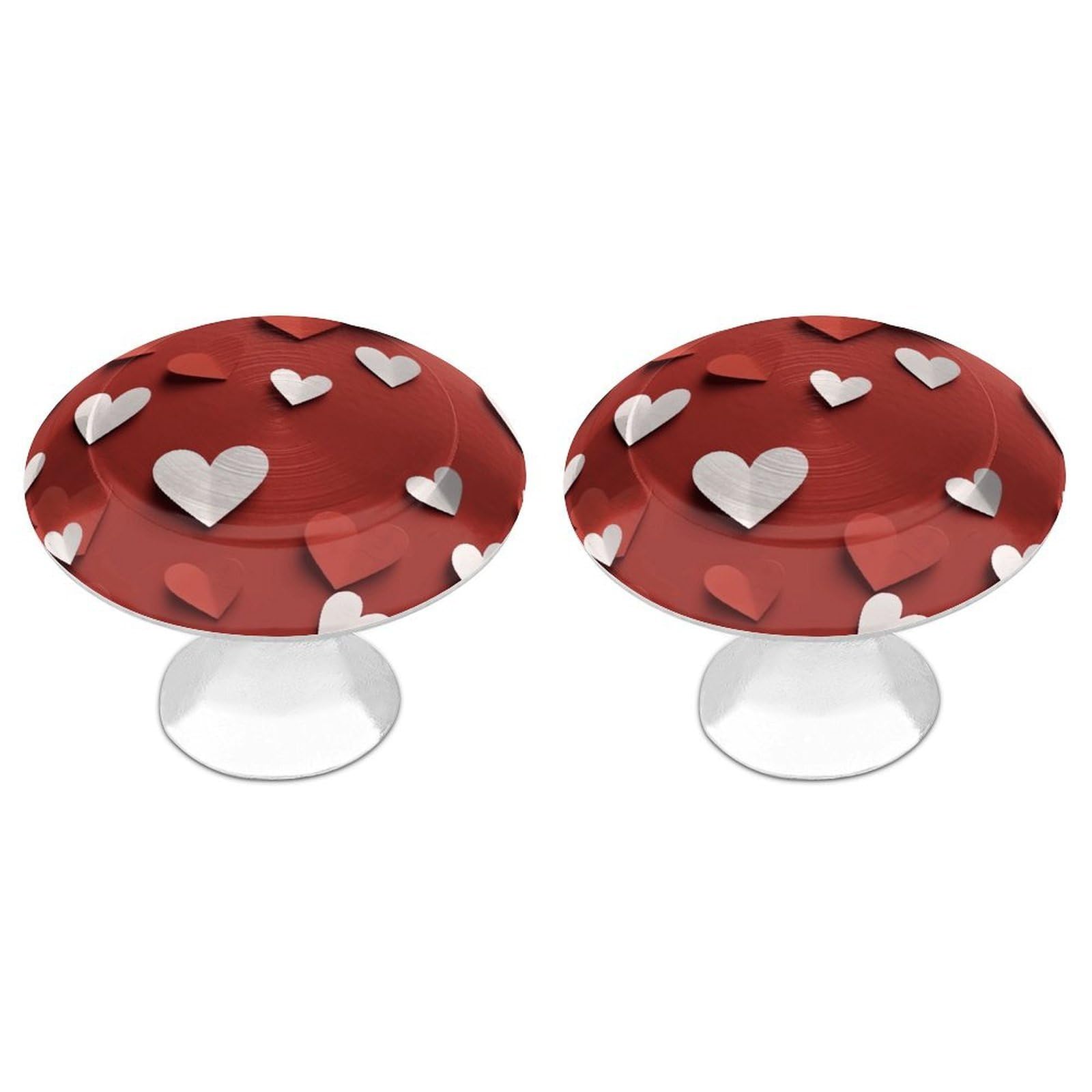 Btcowzrv Style Hand Drawn Heart 2 Pack Cabinet Knobs Drawer Pulls