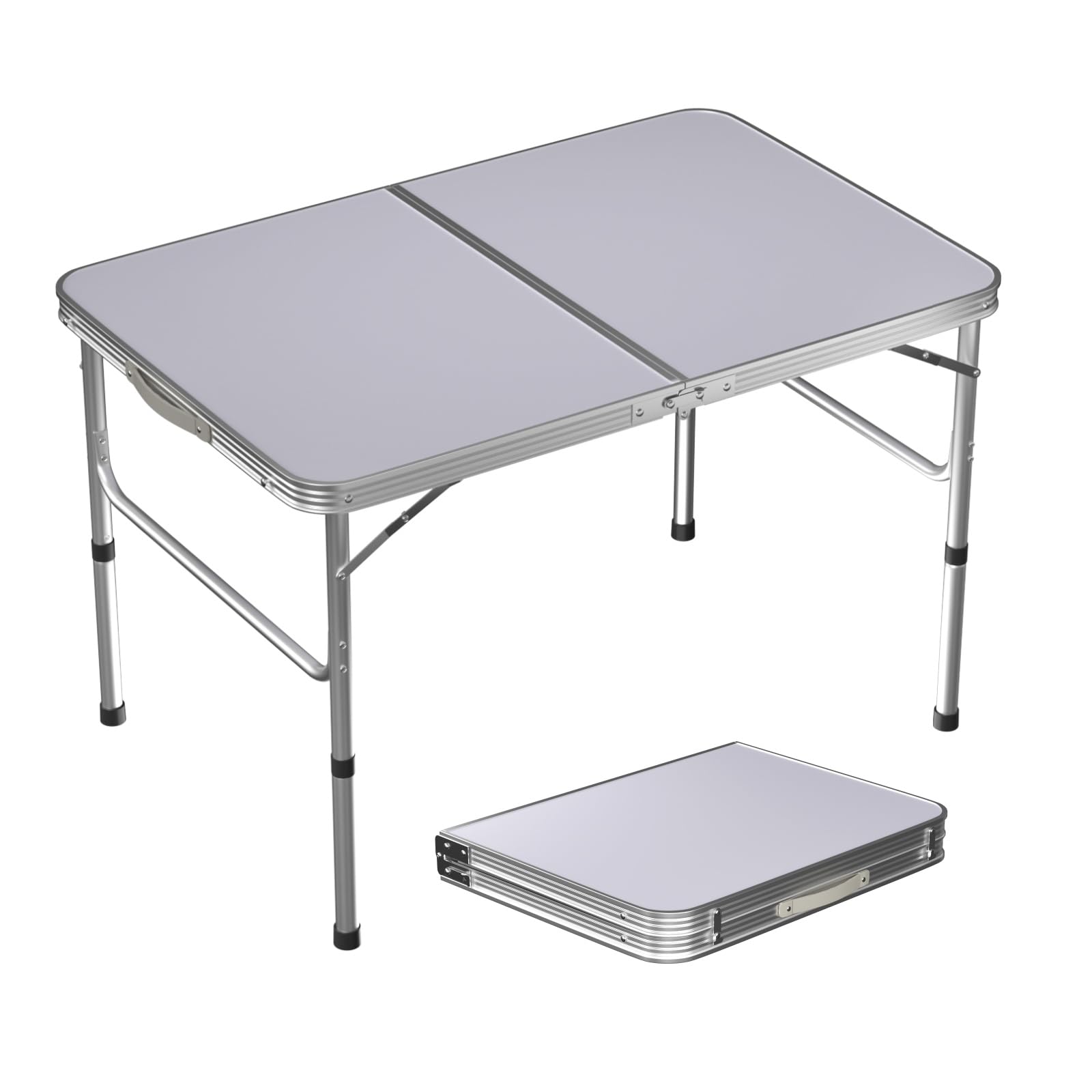 Table de camping en aluminium pliable et réglable de 0,9 m pour jardin