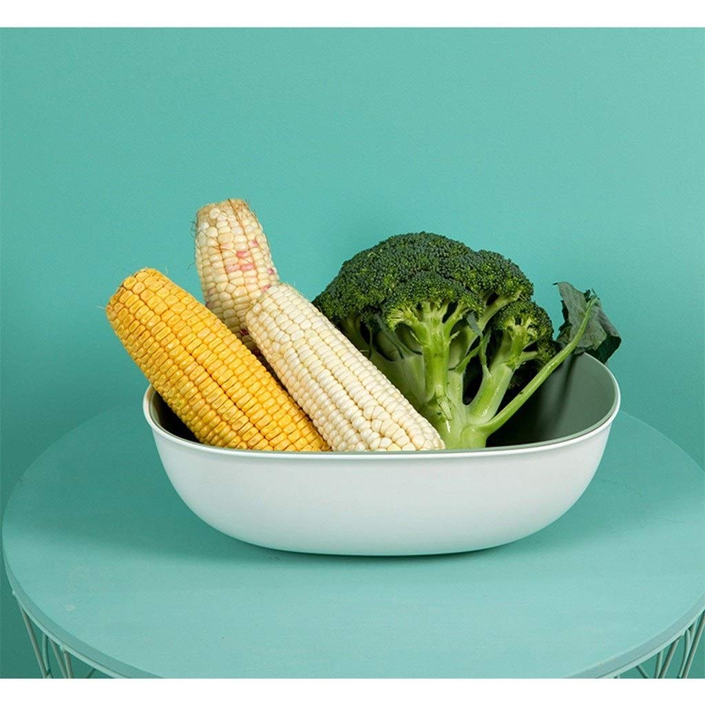 Stojak odwadniający Colander Creativity Colander/Sitko, Wielofunkcyjny dwuwarstwowy Curander z filtrem z tworzywa sztucznego, Sito Household Sito Colander Narzędzia kuchenne Stojak drenażowy(B)