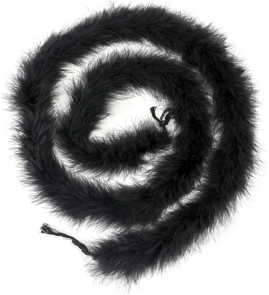 2 Yards Fluffy Marabou Feather Boa for Crafts Wedding Party Christmas Tree Decoration 22 Grams