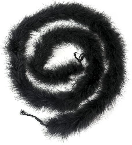 Boa de plumas de marabú esponjosa de 2 yardas para manualidades, boda, fiesta, decoración de árbol de Navidad, 0.78 oz