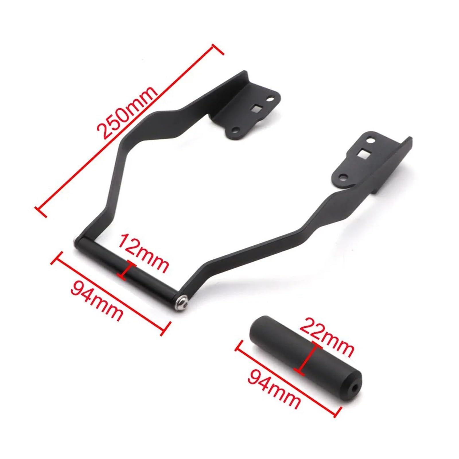 Telephone Moto Rotation pour BMW pour F750GS pour F850GS 2018-2019 Support De Navigation GPS pour Téléphone CNC Noir 12 Mm 22 Mm Moto Porte Téléphone Vélo