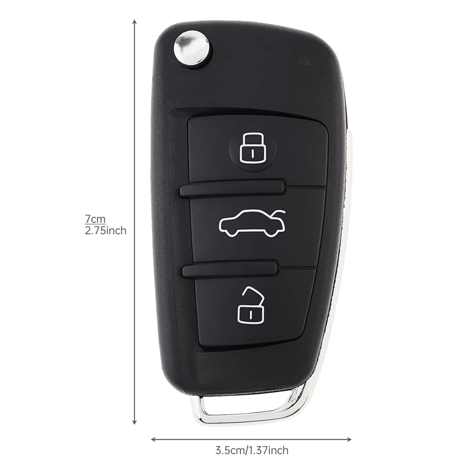 Compatibile Con Per Q7 2007 2008 2009 2010 2011 2012 2013 S6 Custodia Telecomando Auto A 3 Pulsanti Ribaltabile Chiavi