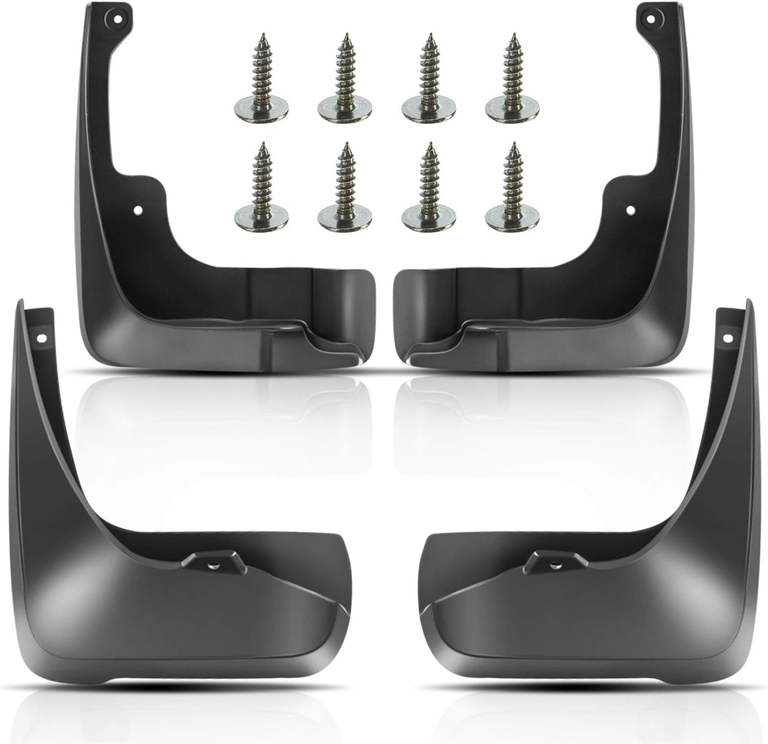 YHTAUTO Set of 4 Mud Flaps Splash Guards Accessories Replacement for Toyota Camry 2007 2008 2009 2010 2011 Sedan, Excluding SE Model, Front and Rear LH RH, Black