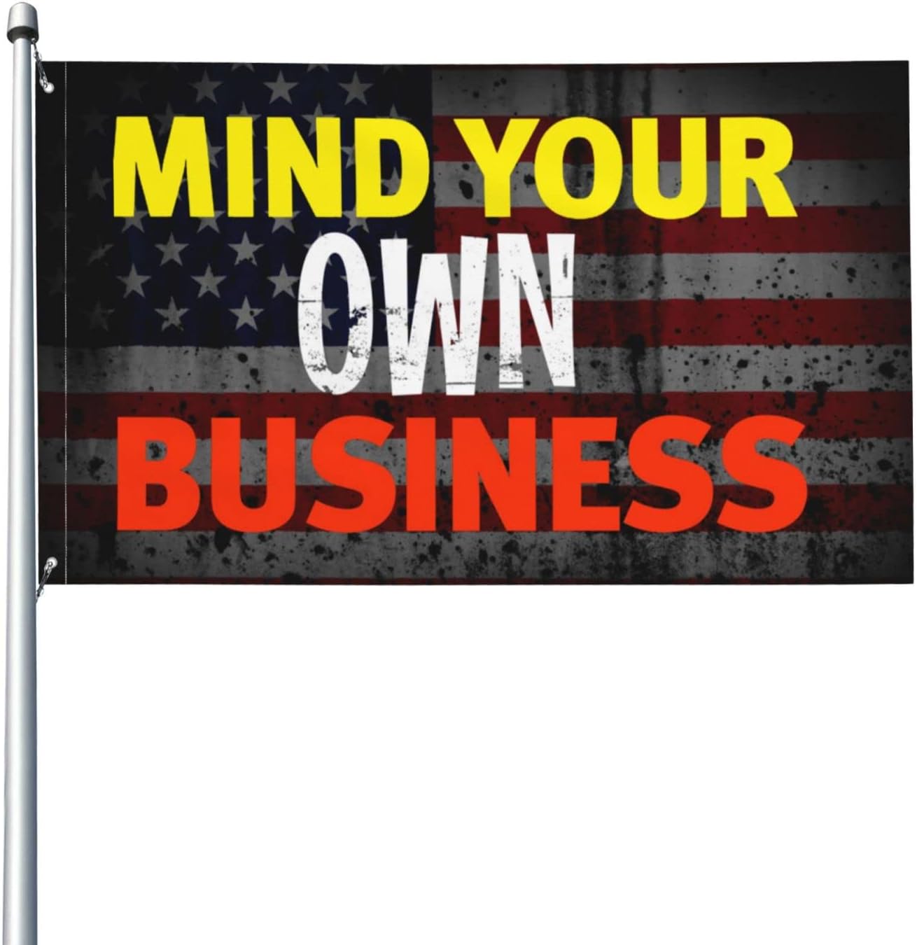 Mind Your Own Business Flag 3X5 Ft - UV Fade Resistant - Garden Yard Flag Outdoor Flag with Grommets