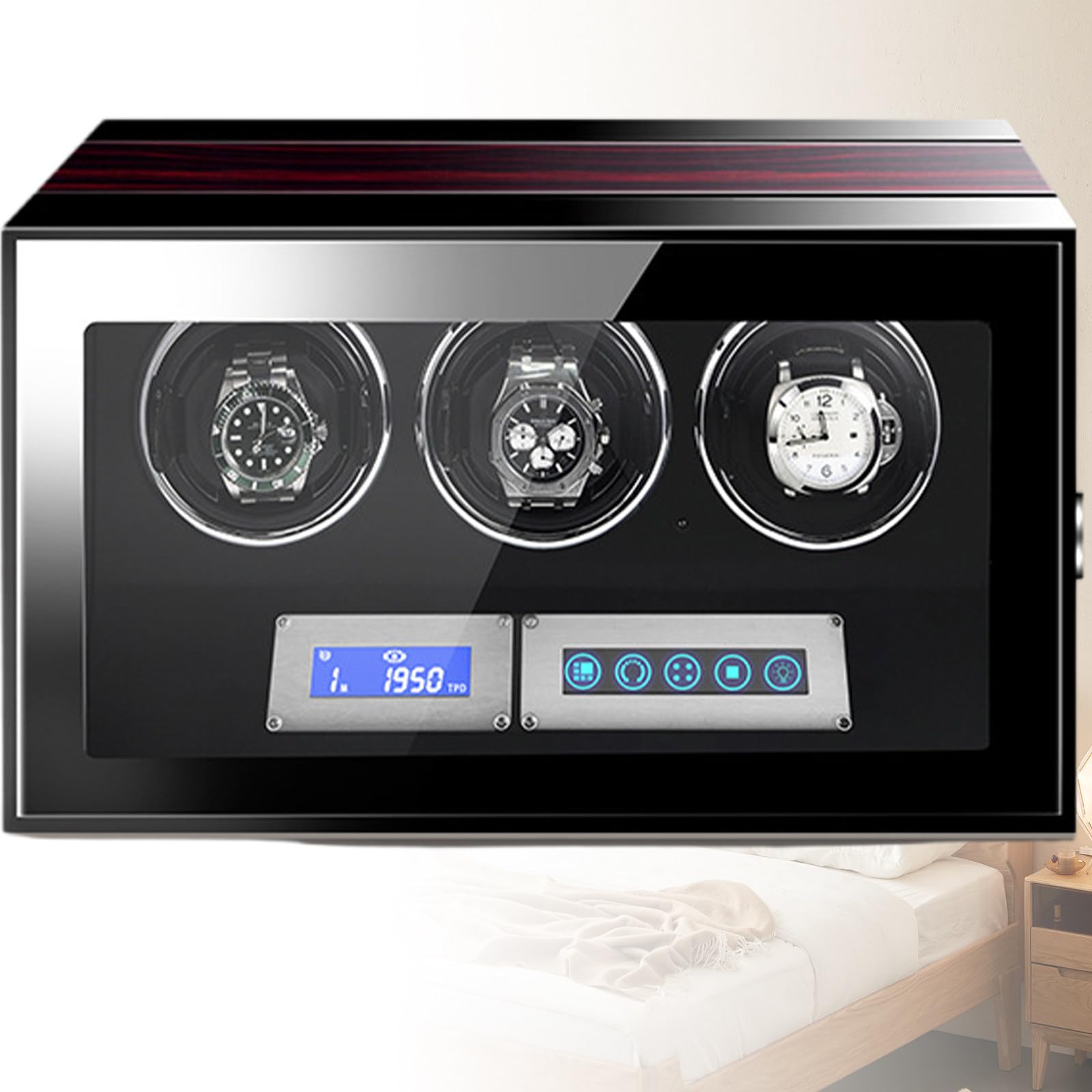 Caja relojes automáticos para evitar paradas mecánicas con motor ultrasilencioso