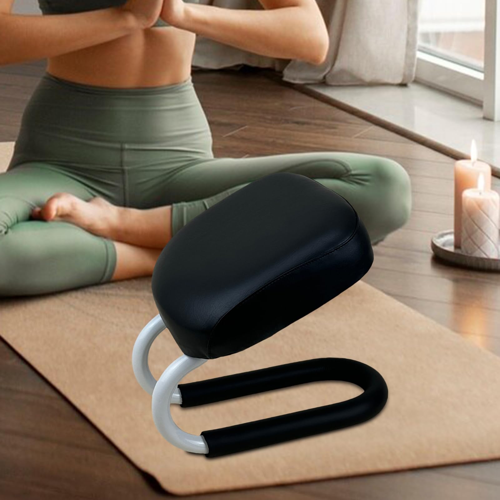 Tabouret de prière, Chaise de méditation Portable, siège de Pleine Conscience, Adorable et Compact, Coussin Doux et Base antidérapante, Accessoires de Yoga, Adultes et