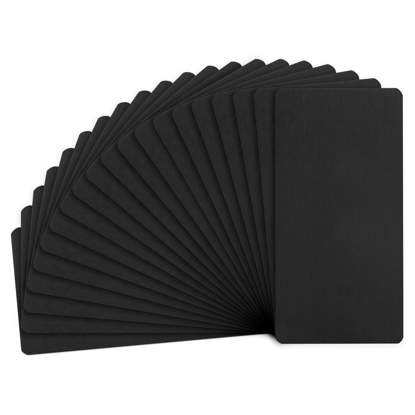 M METERXITY 20-Pack Anodized Aluminium Laser Engraved Mount Metal Plate 3x1.6x0.06 Inch with Self Adhesive Engraver Blank Anodized Aluminum Sheets for