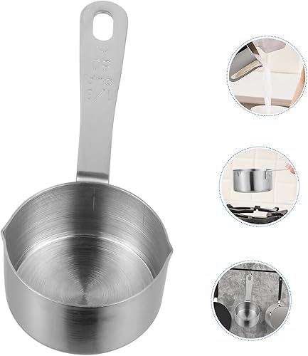 Miniatura 4 de Ollas de cocina Herramienta Crema Leche Mini Calentador de Mantequilla Cazo de Acero Pequeño Utensilios de Cocina Cuchara Medidora Mini Cuchara de
