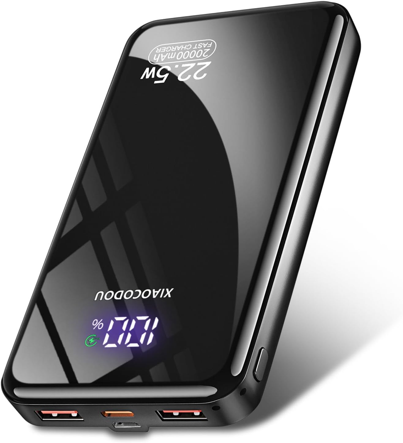 POWER BANK 20000mAh PD20W Fast Charging USB C 22.5W Portable Charger Powerbank with LCD Display Battery Pack for Smartphones Smartwatch Travel Camping Outdoor etc