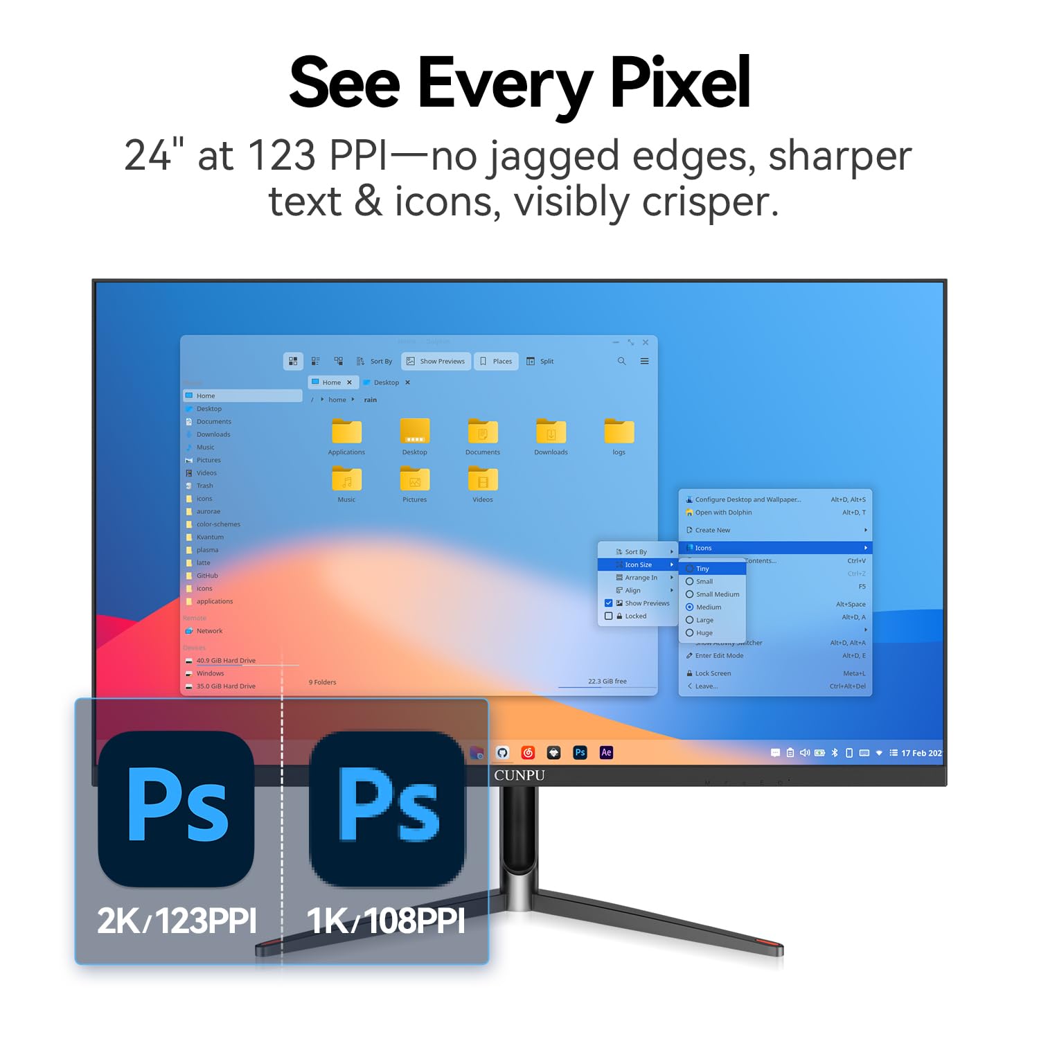 Amazon.co.jp: CUNPU 24インチ 1440Pモニター QHD 100Hz IPSモニター
