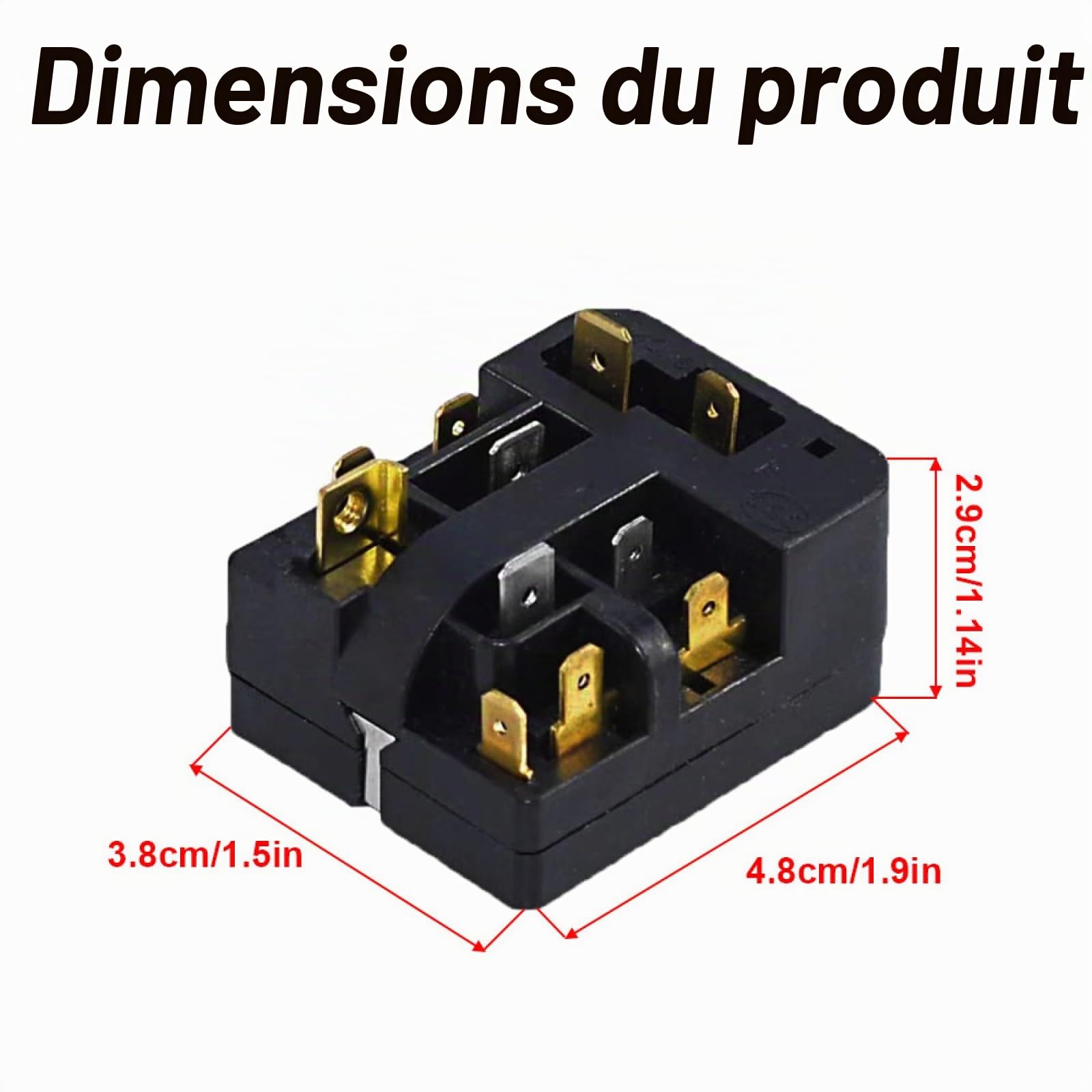 T&F Relais de démarrage PTC pour réfrigérateur - 3 broches Protection thermique