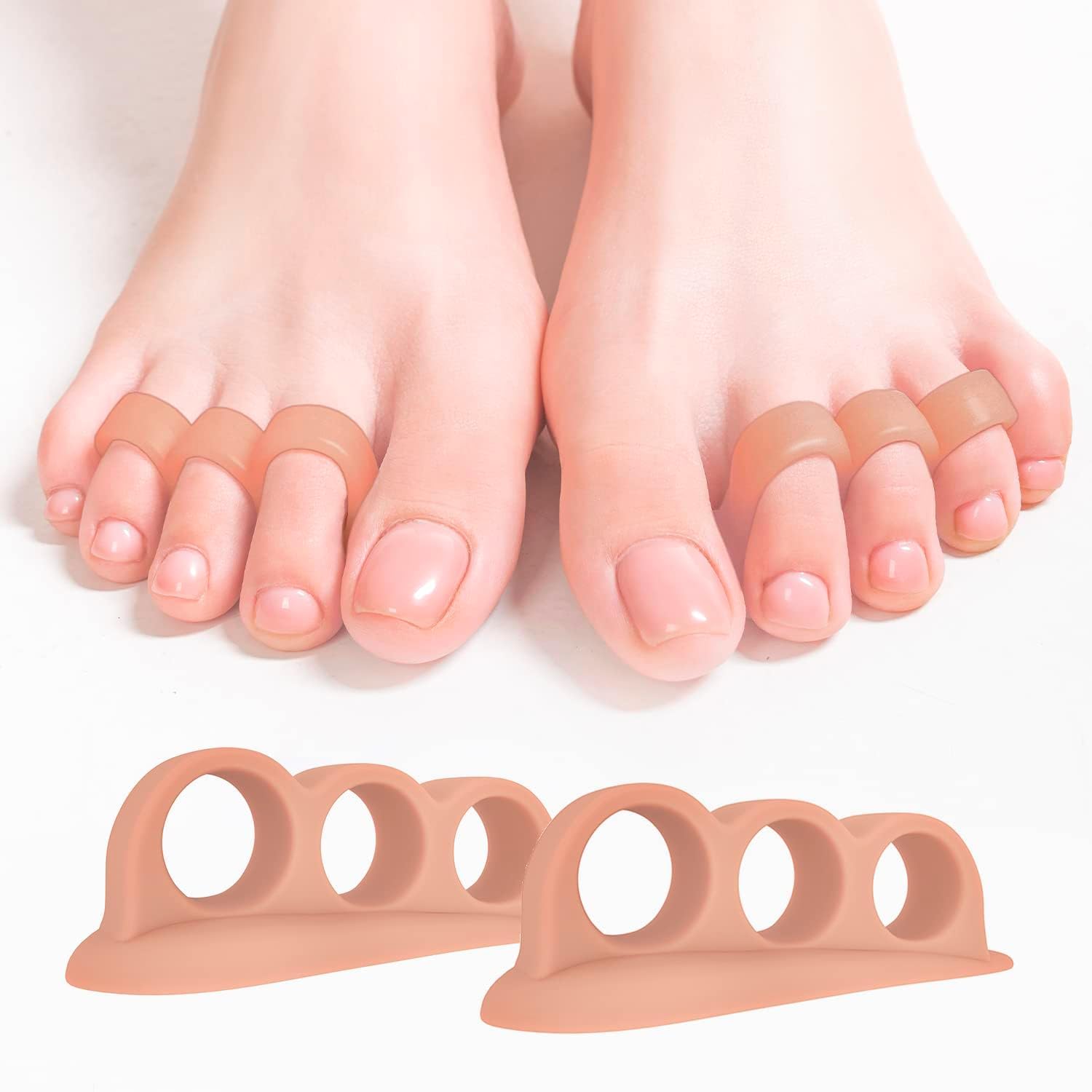 Toe Separator for Feet Toe Spacers Correct Toes Yoga Silicone Hammer Toe Corrector for Women & Men Correct Toe Straighteners for Overlapping Toes (PRIME)-image-28