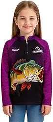 Camiseta Pesca Infantil Feminina LCK JP Fishing UV30+ Tucunaré Tamanho:10;Cor:Tucunaré