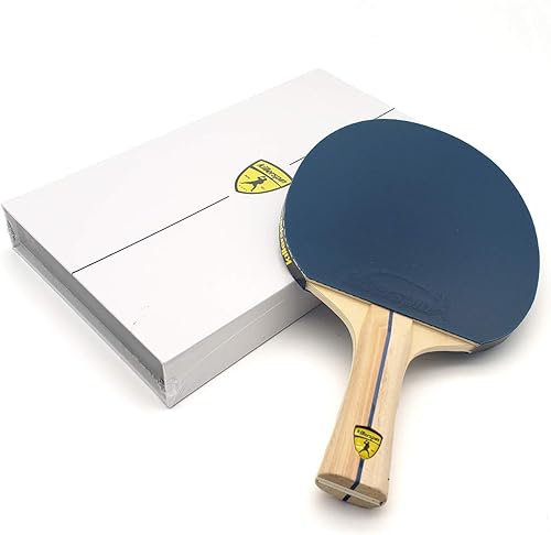 Killerspin Raqueta clásica, paleta de ping pong para principiantes, agarres de goma Jet Basic, mango acampanado, color azul