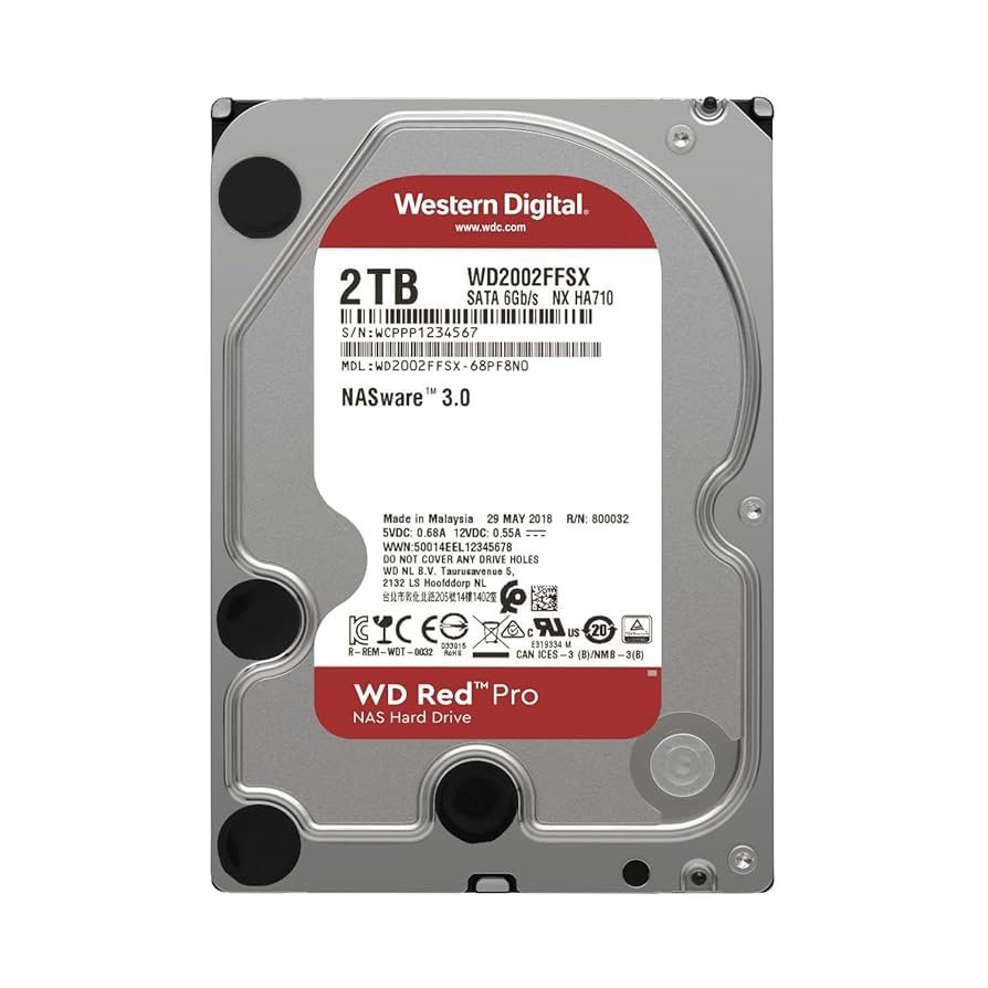 Western Digital WD2001FFSX （3.5 HDD 2TB） Western Digital 2TB WD Red Pro NAS Internal Hard Drive HDD