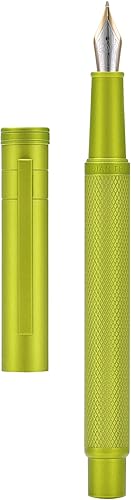 Miniatura 234 de Hongdian Black Forest - Pluma estilográfica de punta media, diseño clásico con convertidor y estuche de metal Negro -,Azul,Latón,Fibra de