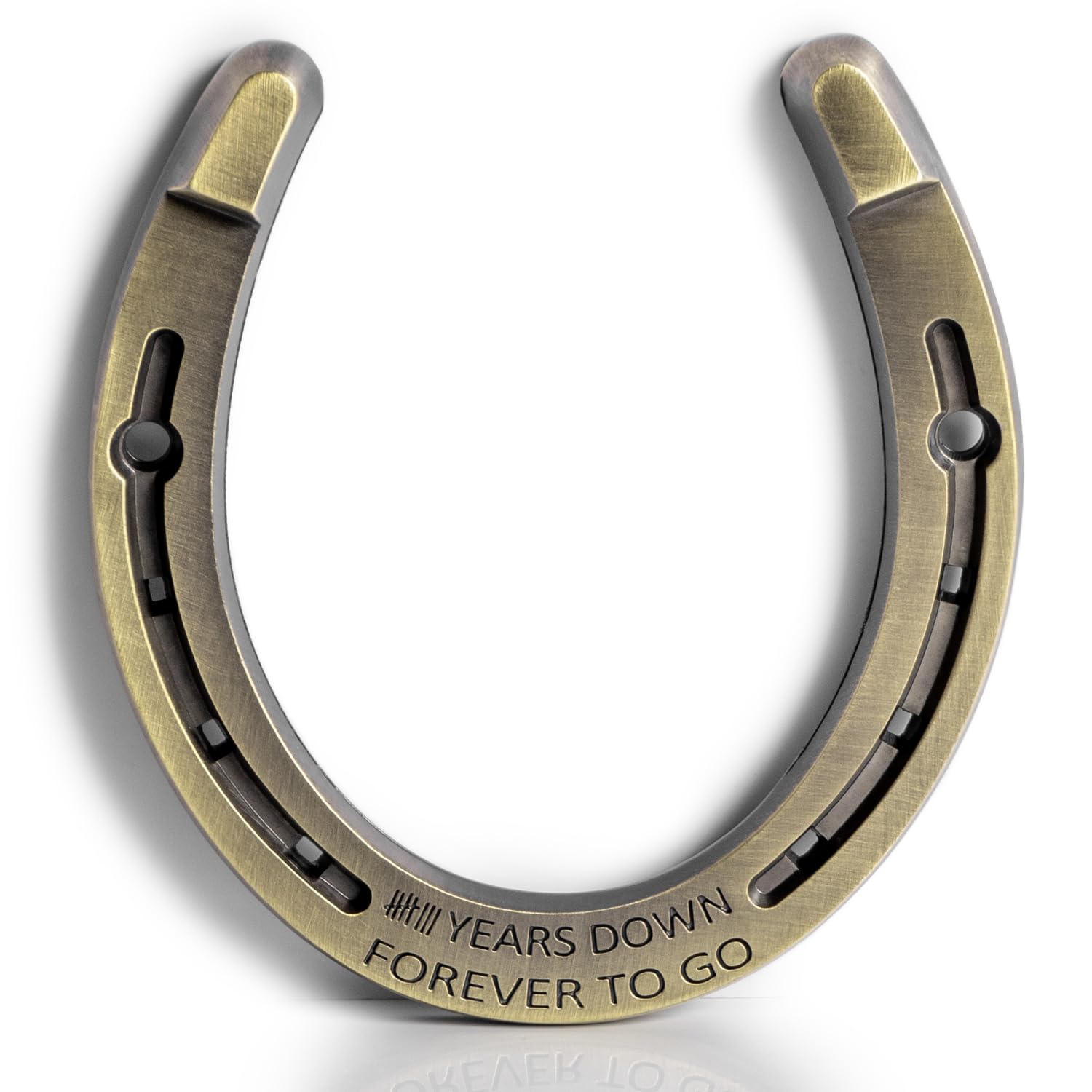Horseshoe 8th Anniversary Bronze Gifts for Couple, 8 Year Wedding Anniversary Bronze Gift for Her Him Wife Husband Unique Traditional Handcrafted Engraved Decor Horseshoe Represents Good Luck Strength — image 1