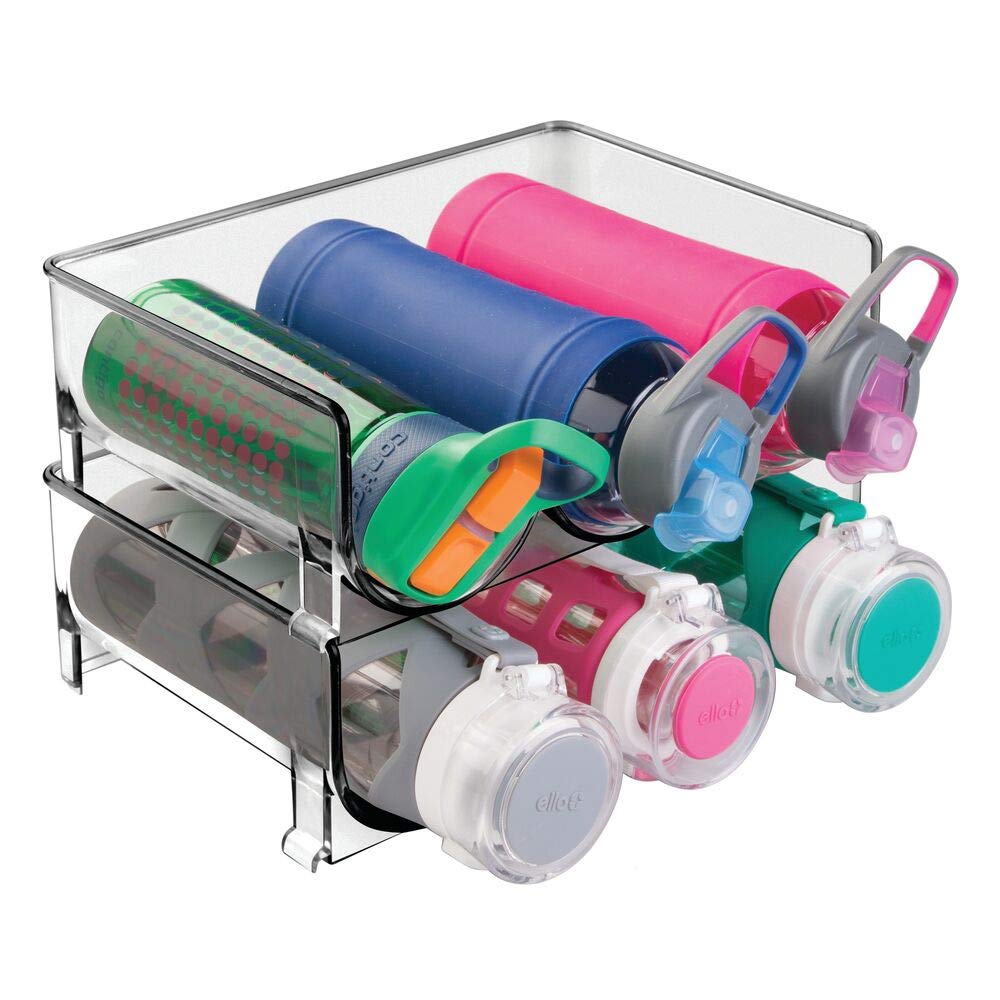 Buy mDesign Modern Plastic Stackable Water Bottle Holder Stand Bin