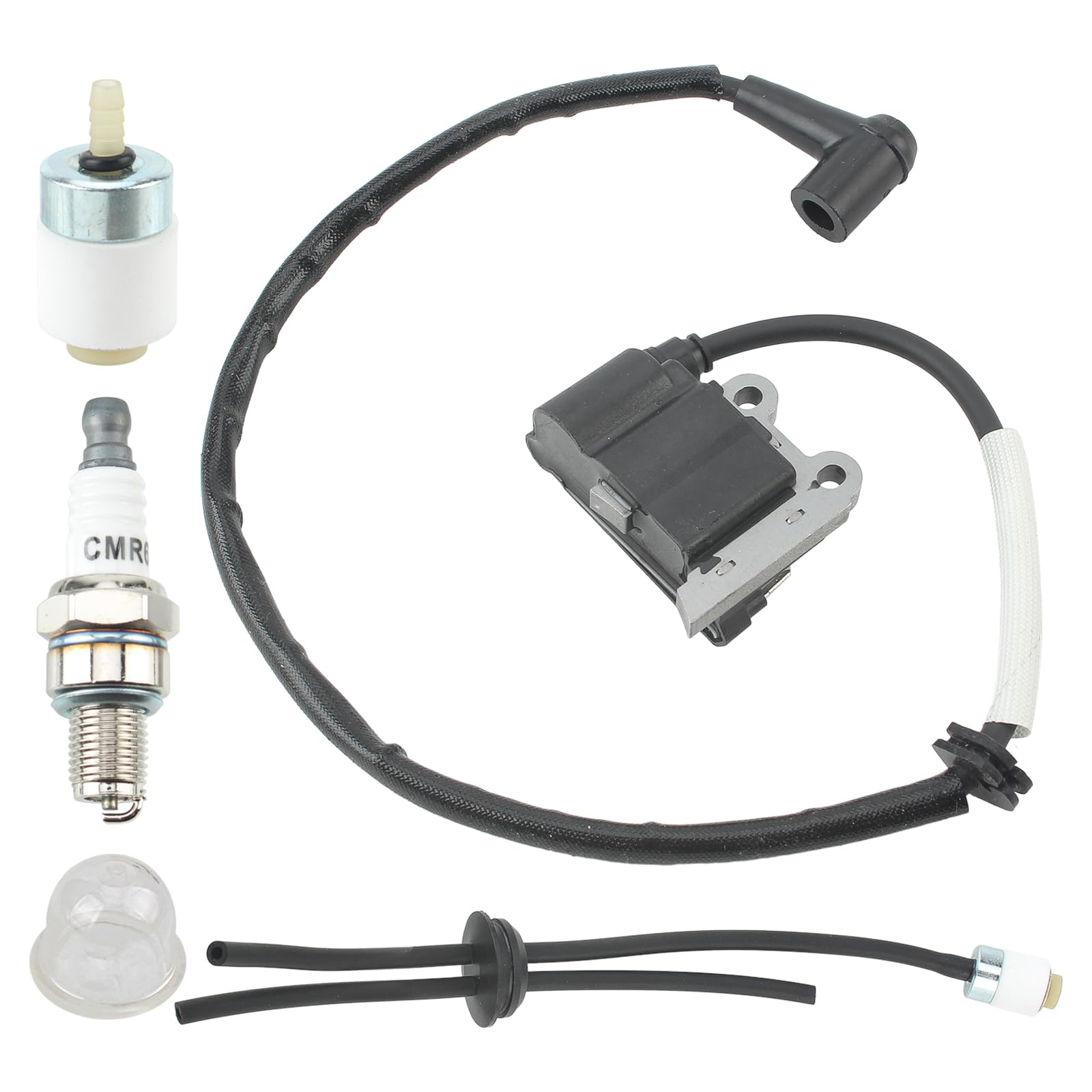 Carbhub Ignition Coil with Spark Plug Fuel Filter Fit for