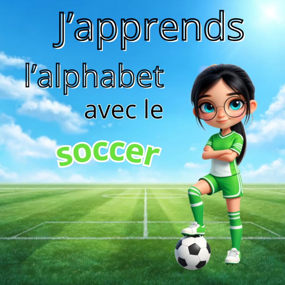 J'apprends l'alphabet avec le soccer: Un livre amusant pour apprendre les lettres en découvrant le soccer