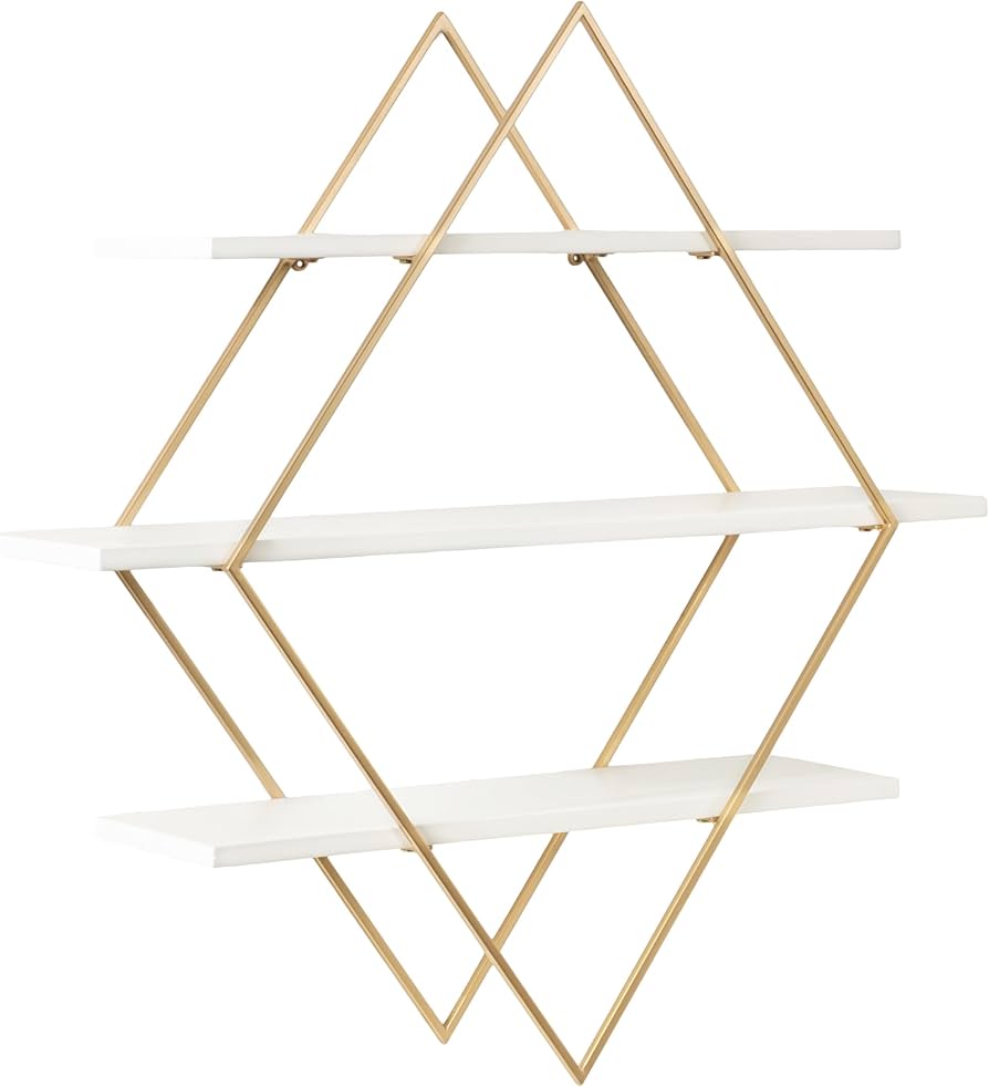 Amazon.com: Kate and Laurel Daxton Modern Wood and Metal Diamond
