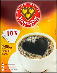 Filtro de Papel 3 Corações 103 Caixa 30 Unidades