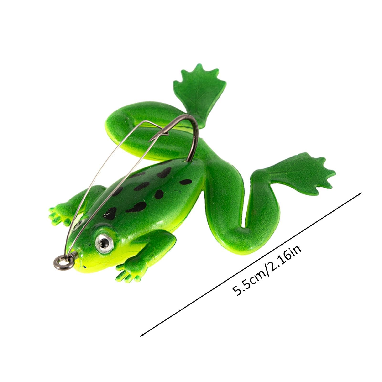 Señuelo de pesca de rana | Topwater Frog - Señuelo de perca realista Swimbait | Señuelo flotante suave, señuelo de pesca de perca artificial, cebo de rana para lucio, agua salada, perca de agua dulce,