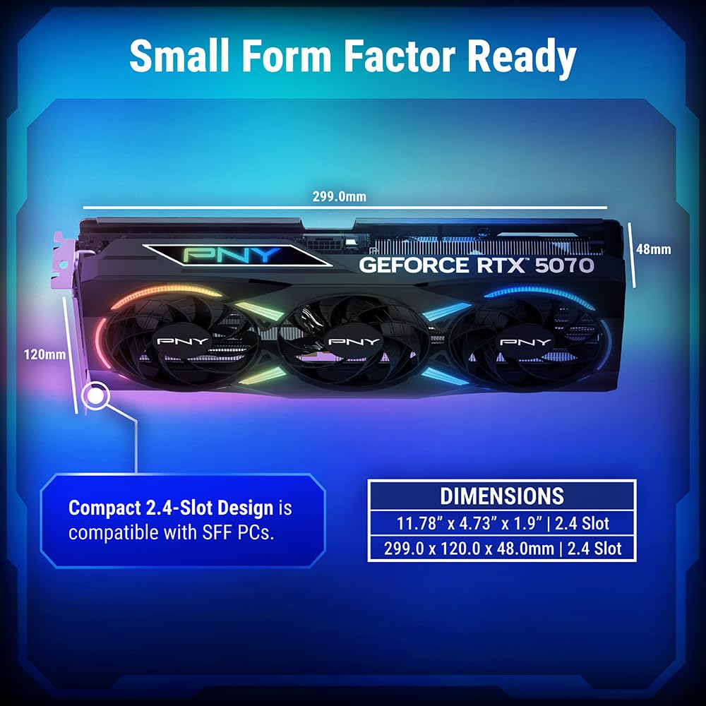Amazon | PNY GeForce RTX™ 5070 12GB ARGB OC トリプルファン