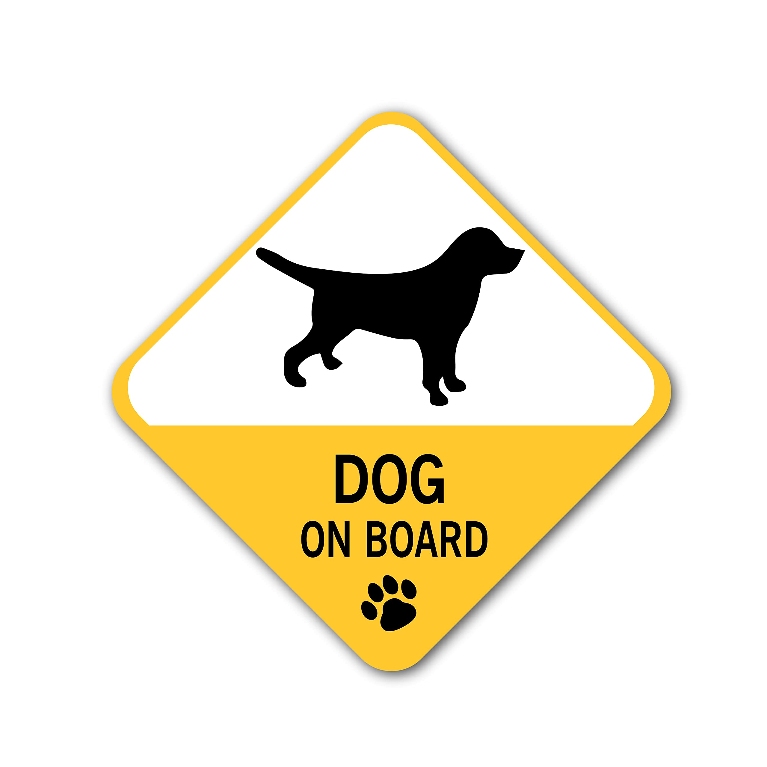 ISEE 360® Dog On Board Car Stickers All Cars Exterior Graphic Door Sides Hood Bumper Bonnet Vinyl Printed Sticker L X H 3.5 X 3.5 Inch