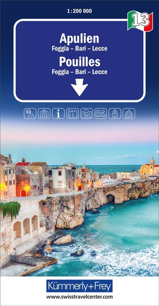 Apulia (13): Mit Foggia, Bari und Lecce. Inkl. Stadtpläne, Ortsverzeichnis und Reiseinformationen (Regional maps - Italy)