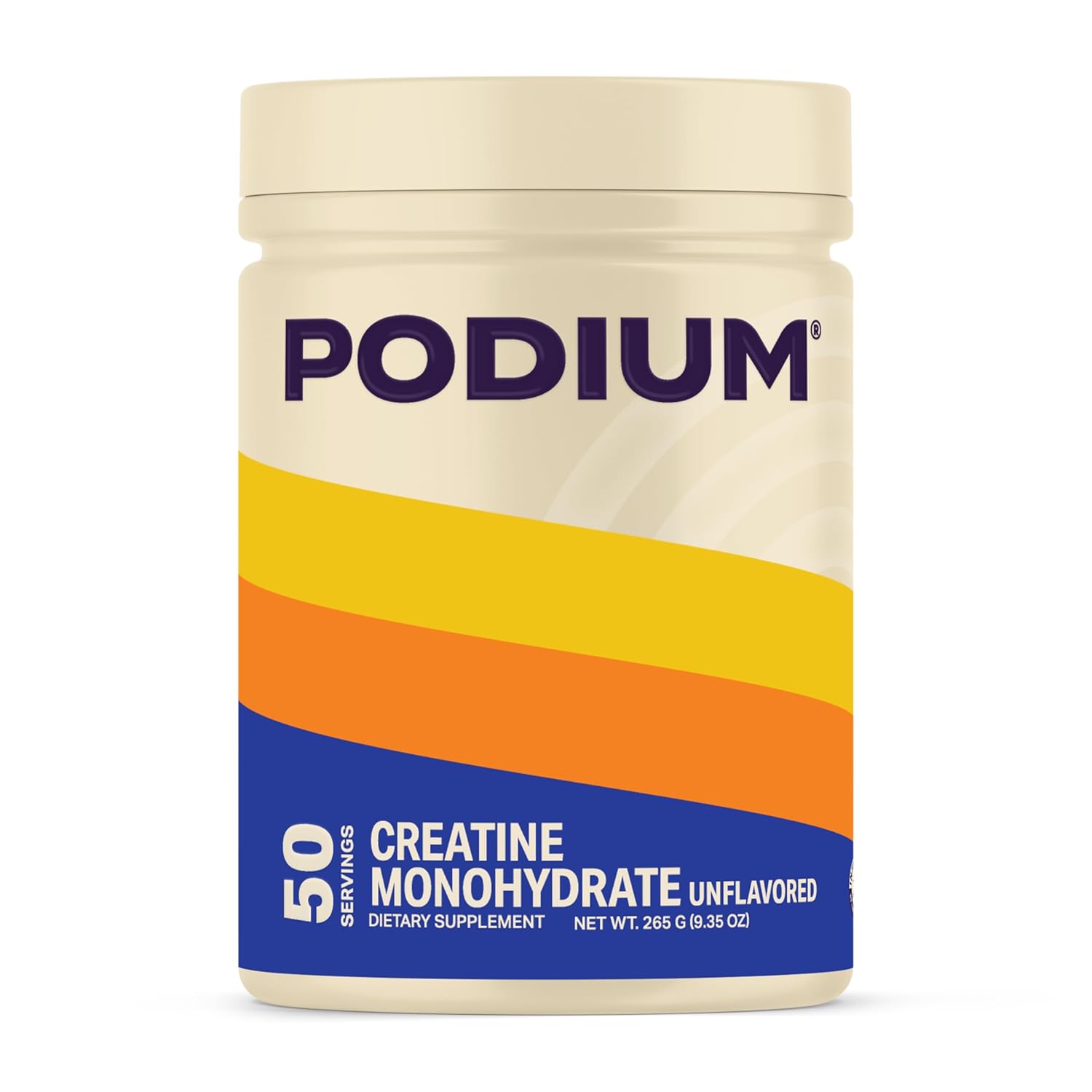 Podium Nutrition, Solos | Creatina monohidratada, 50 porções, sem sabor, aumenta o desempenho atlético