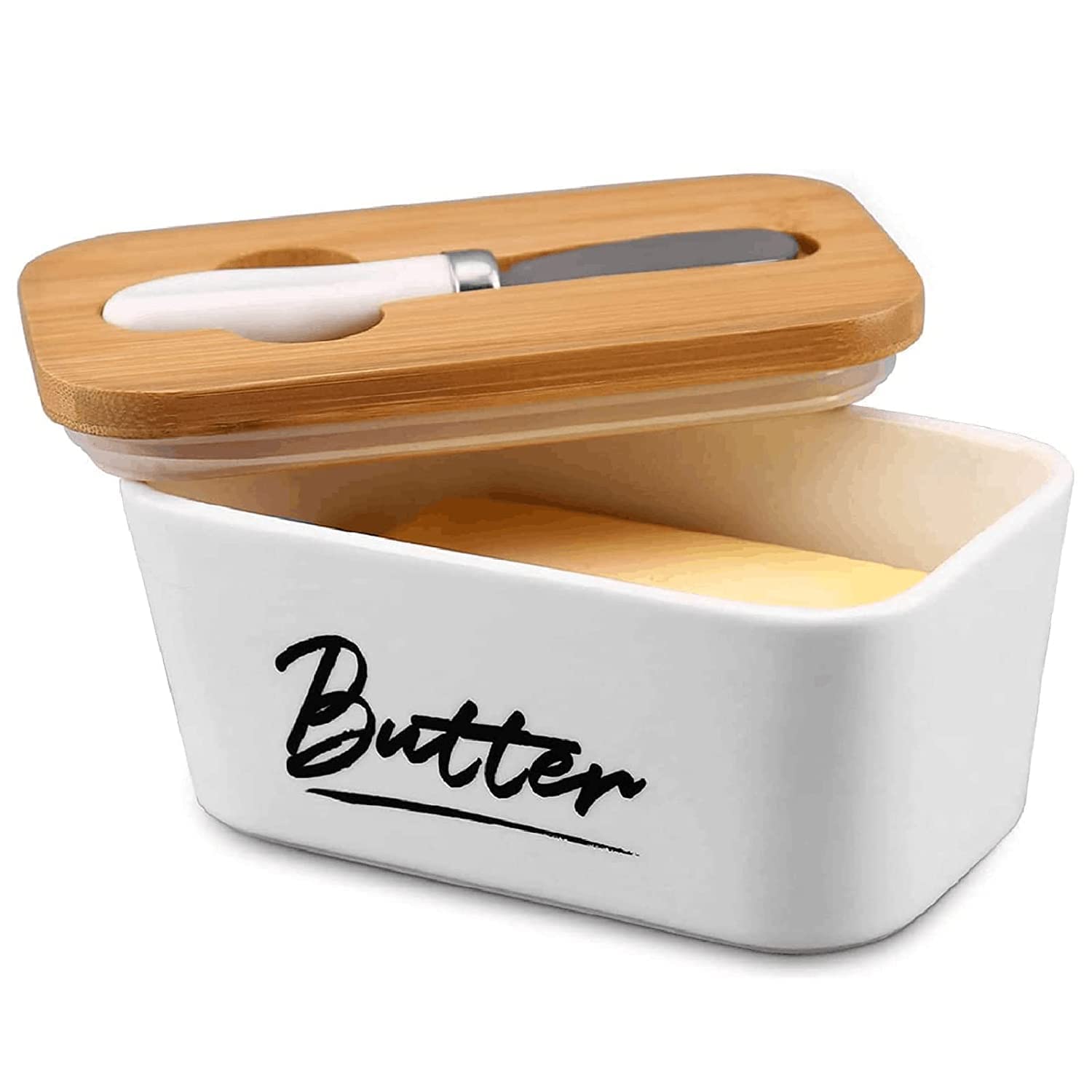 Buy Elisco Ceramic Butter Dish with Lid for Countertop,Large Butter