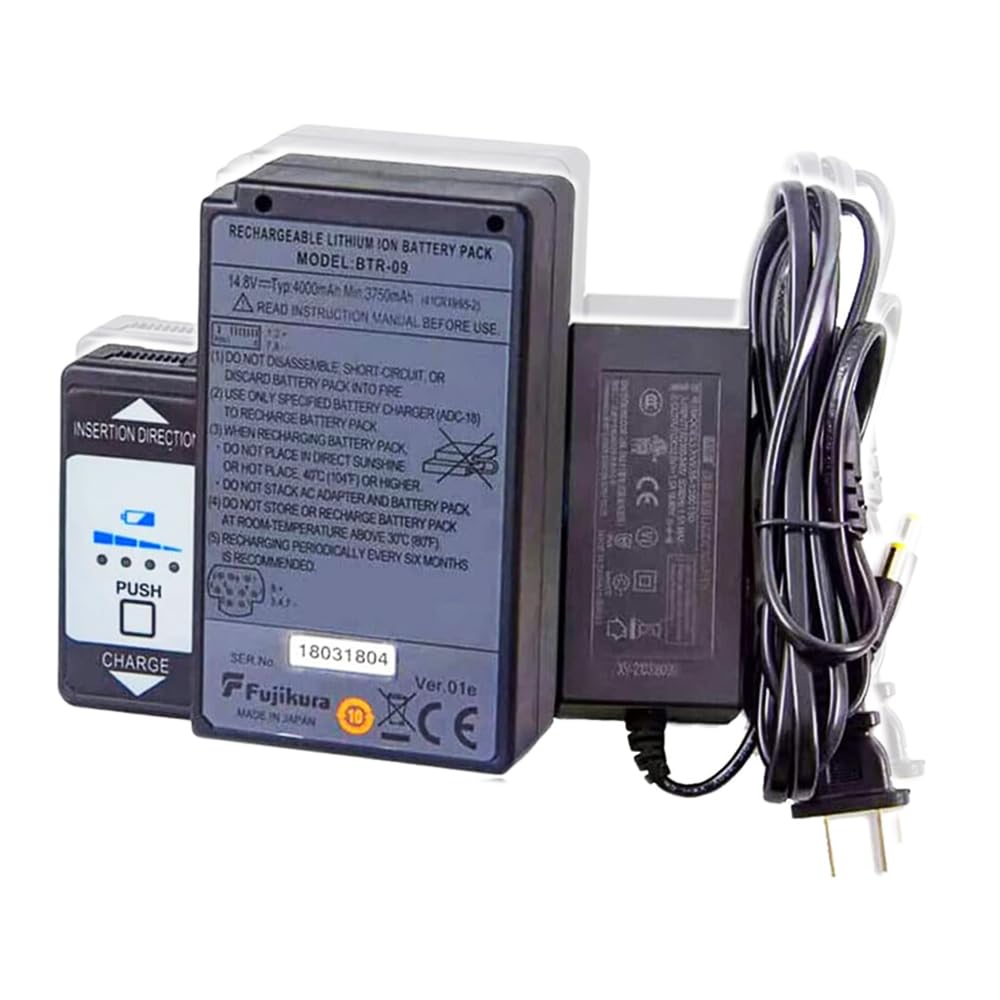 (1 Pack) 14.8V 7800mAh BTR-09 Battery for Fujikura Fusion Splicer FSM-601S FSM-602S FSM-61S FSM-62S FSM-702R FSM-70R FSM-70S FSM-80C FSM-80C+ FSM-80S with Charger