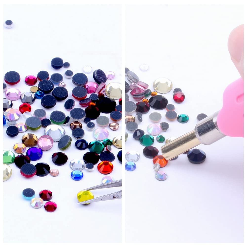 Yunxwd Hotfix Applicatore Di Strass, Riscaldamento Rapido Della Bacchetta Di Fissaggio A Caldo Applicatore Di Strass Strumenti Di Abbellimento 110-240v (Spina Ue Viola)