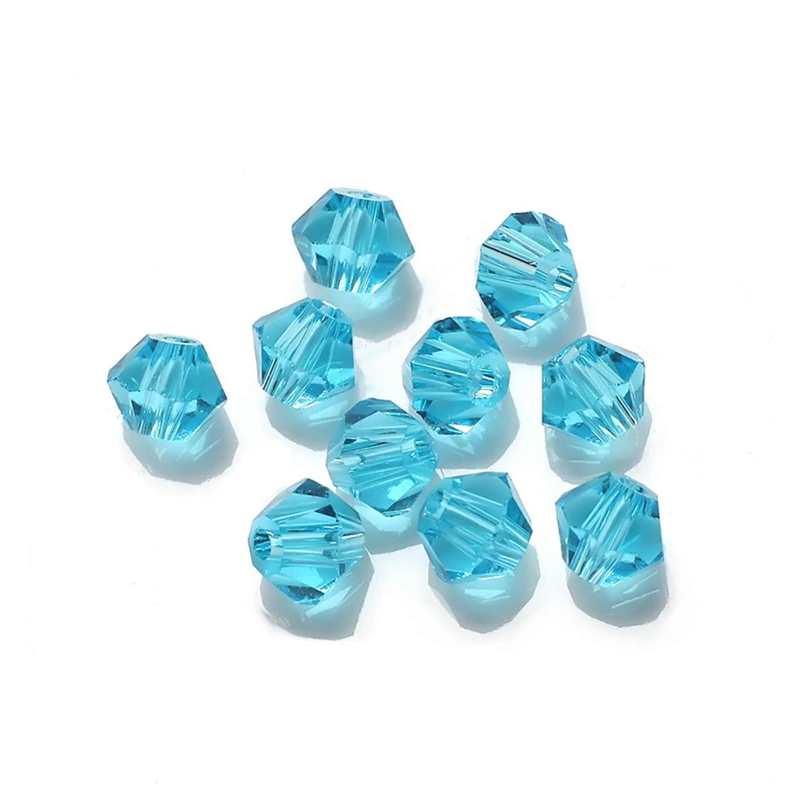 LNNXSZ Crystal Bicone Beads Set 2 3 4 6 8mm Glass Crystal Bicone Beads Black Loose Spacer Faceted Beaded For Women Diy Making Jewelry Embroidery Accessories(Lake blue,8mm 35pcs)