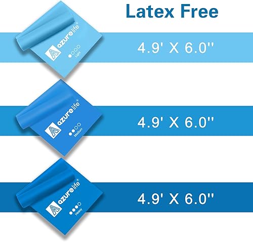 Miniatura 3 de Bandas de resistencia profesionales largas sin látex, bandas elásticas para terapia física, yoga, pilates, rehabilitación, entrenamiento en casa o