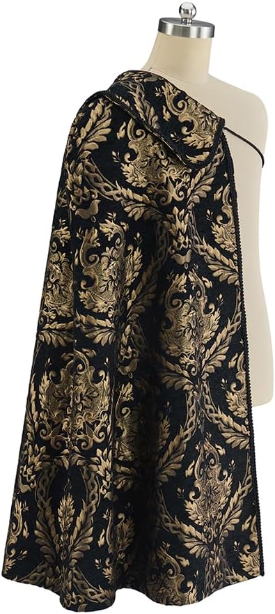 Willyacos Tudor Cape Men Medieval Renaissance Costumes Noble Tudor King Costume Cape Ren Faire Half Shoulder Cloak - Image 4