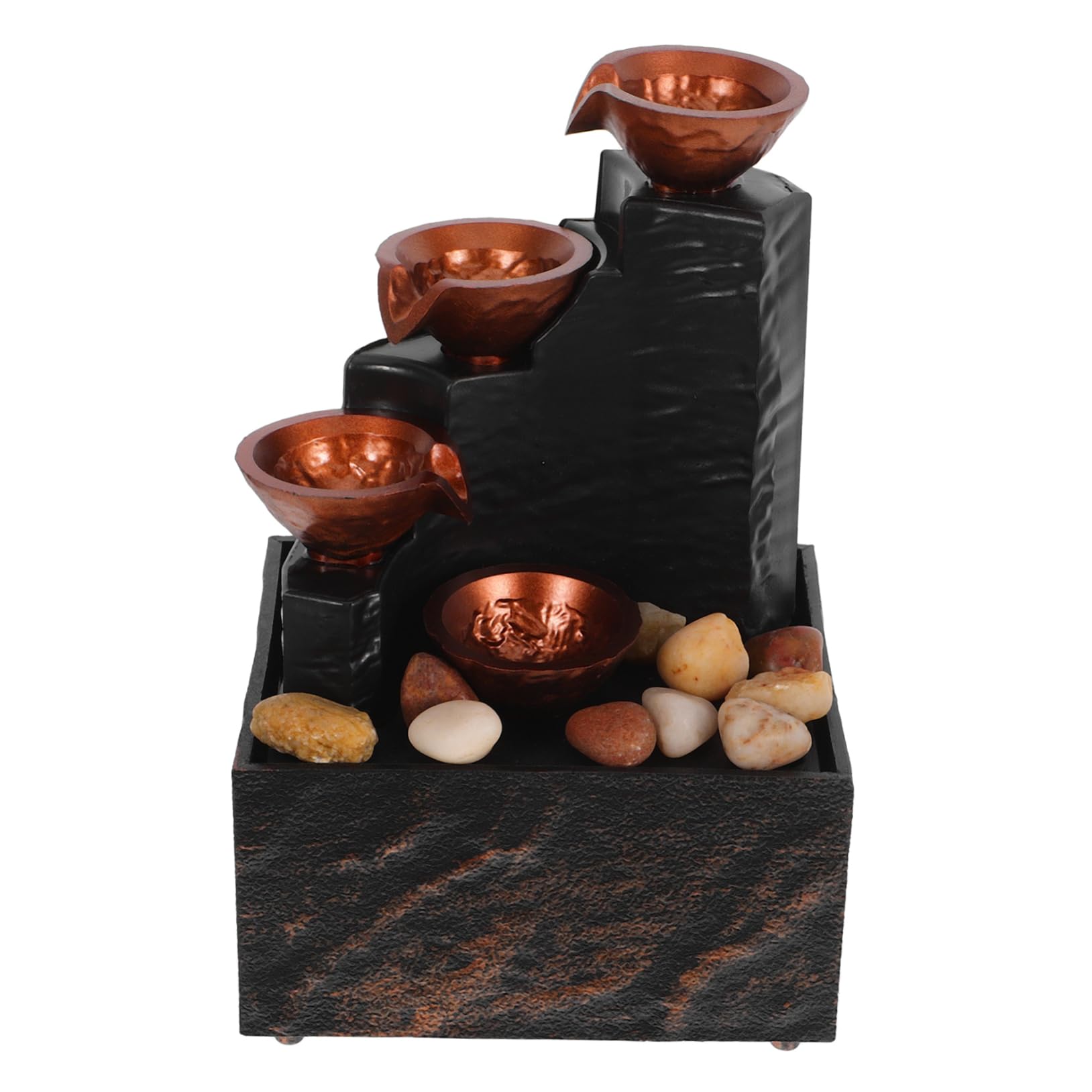 Ornements de fortune miniatures avec fontaine à eau de table silencieuse