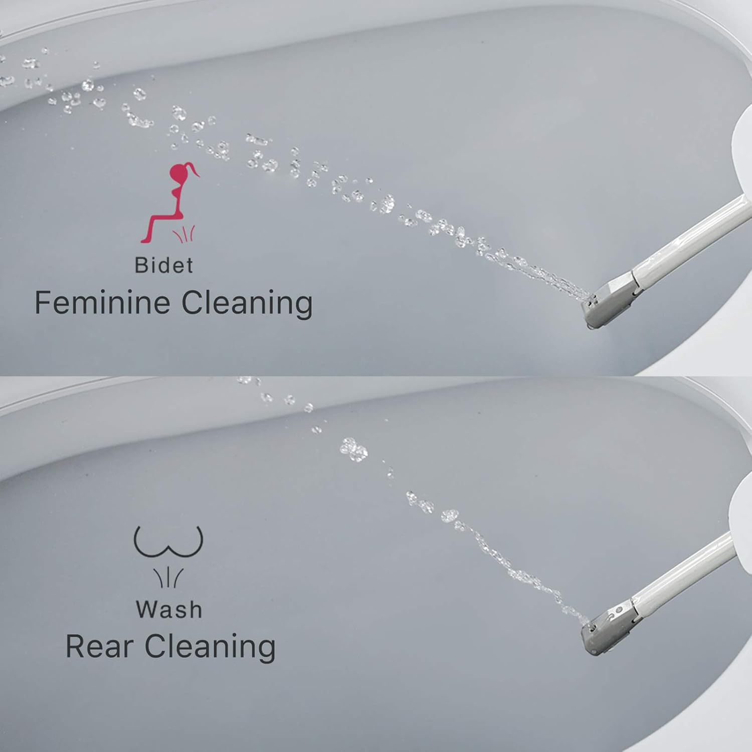 Prоmо Dіѕсоunt Uр Tо 70% оƒƒ Saniwise Bidet Toilet Seat for Elongated Toilets, Non-Electric Bidet with Self Cleaning Dual Nozzles for Rear & Feminine Spray, Metal T-adapter and Water Hose Included, Bidet Easy 15 Minute Install
